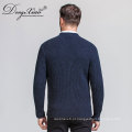 Produtos mais vendidos Homens Inverno Dark Grey Cashmere Cardigan Sweaters With Zipper